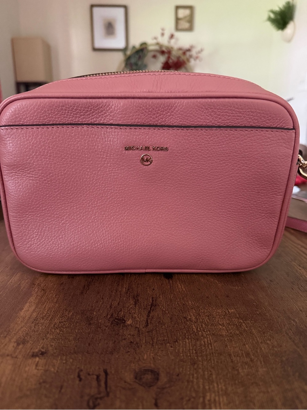 Michael Kors Dusty Rose Leather Crossbody Bag